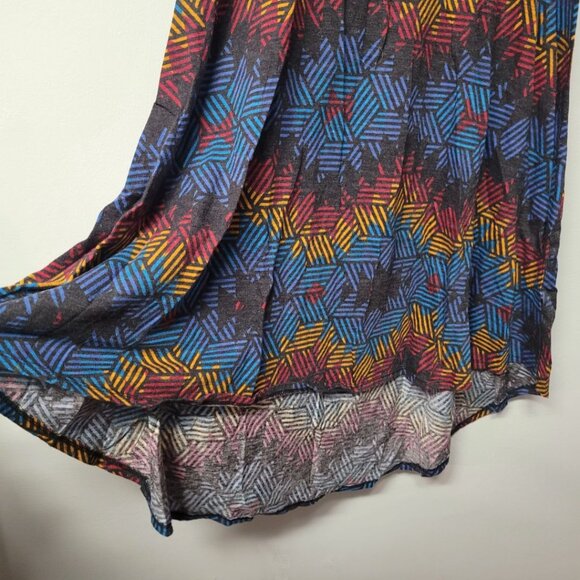 Lularoe Dress Short Sleeve Chest Pocket Womens XXS Geometric Tribal Mid Length - Picture 4 of 9